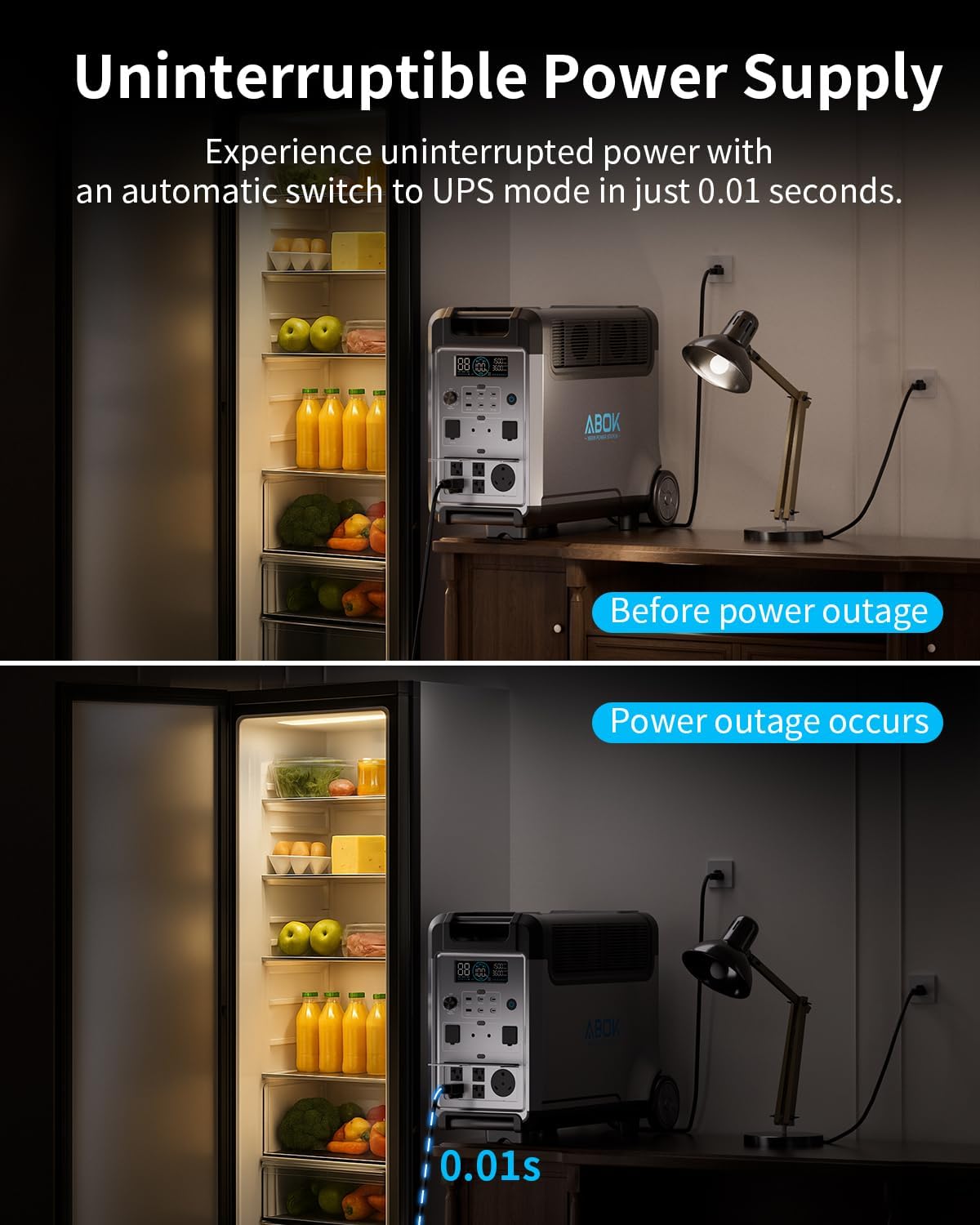 ABOK Ark3600 Solar Portable Power Station | 5‑Year Elite Protection | Free Shipping PR