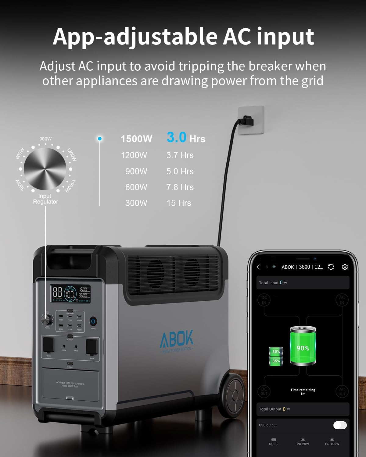 ABOK Ark3600 Solar Portable Power Station | 5‑Year Elite Protection | Free Shipping PR
