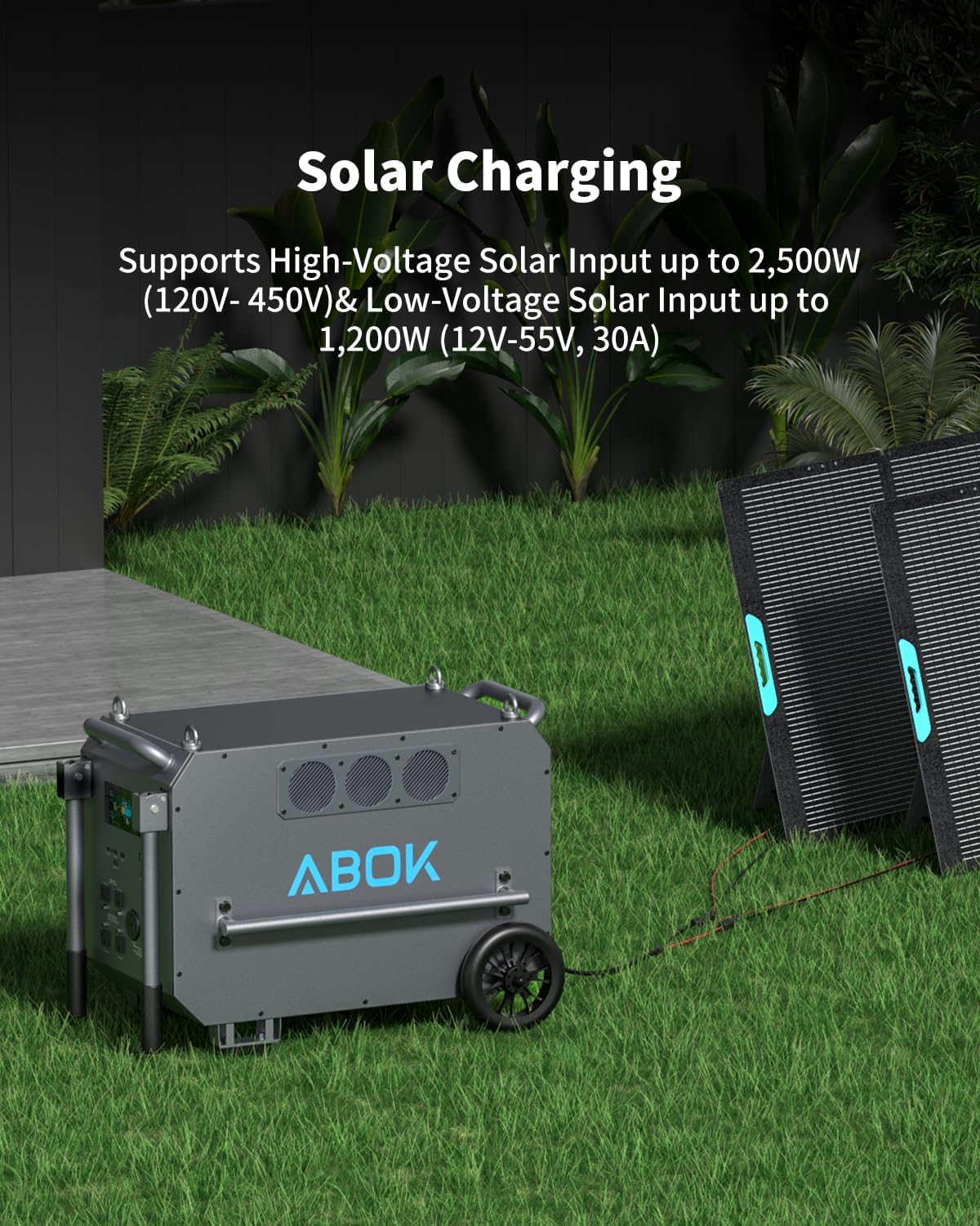 🔥Estación de Energía ABOK Ark7200 9.8kWh LiFePO4 + 6 Placas de 440W
