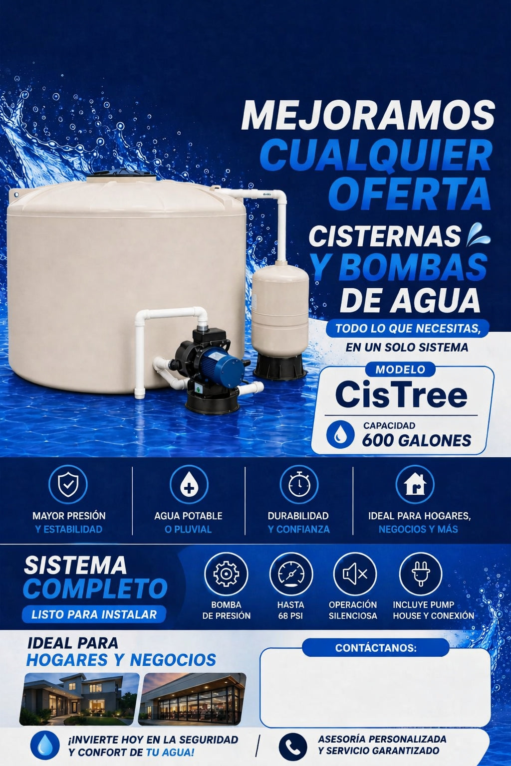 GPTS PowerHouse · Sistema Solar Autoconsumo 10 kW + 4.72 kW PV · Batería LFP 16.1 kWh · Incluye Sistema Avanzado de Almacenamiento y Filtración de Agua™