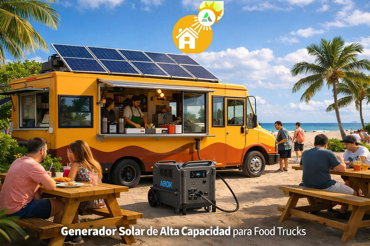 🔥Estación de Energía ABOK Ark7200 9.8kWh LiFePO4 + 6 Placas de 440W