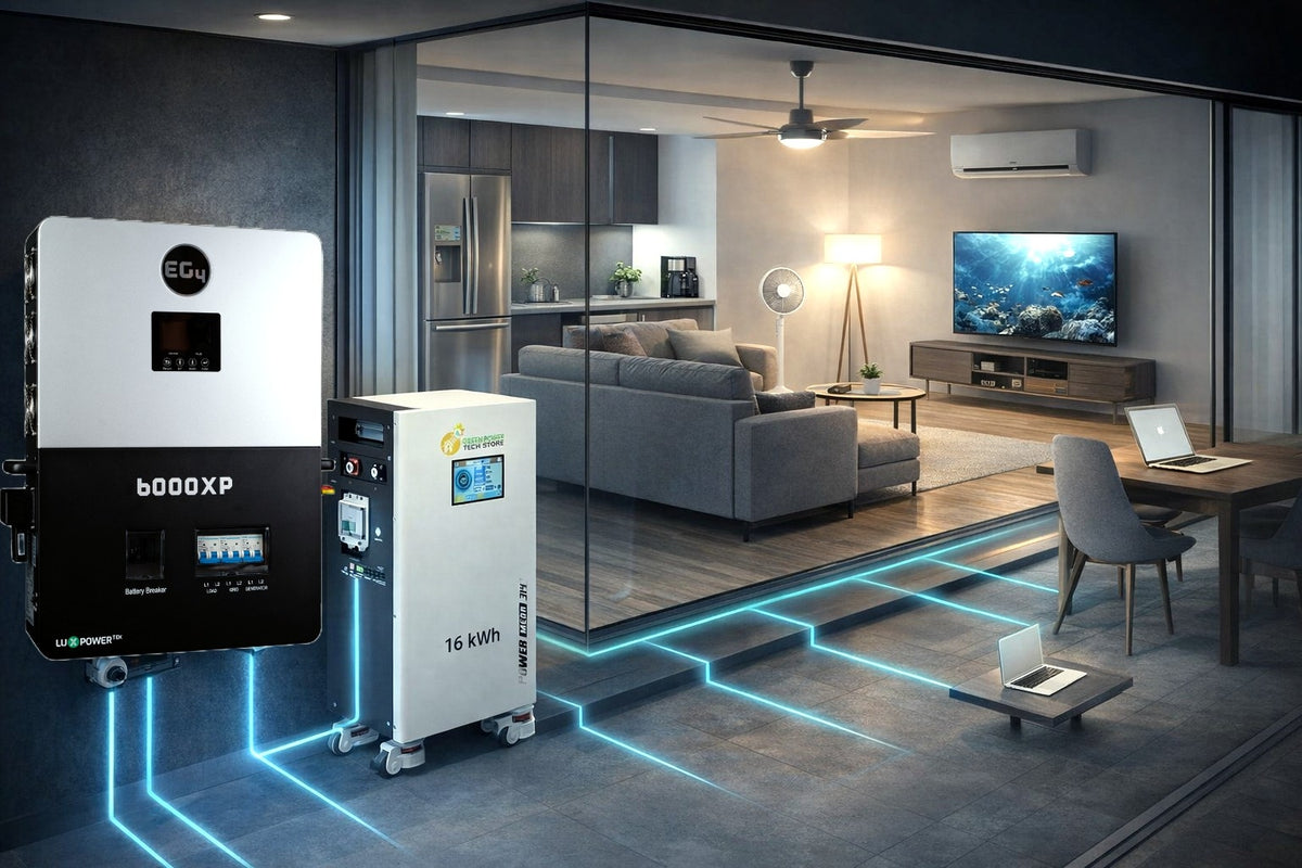 Este Back Up EG4 6kW + Batería 16.1 kWh es la mejor inversión para tu apartamento